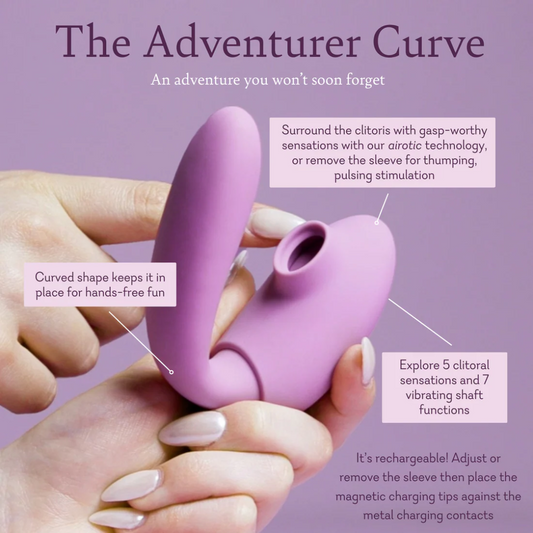 *PRE-ORDER* The Adventurer Curve Air Pressure Dual Action Vibrator