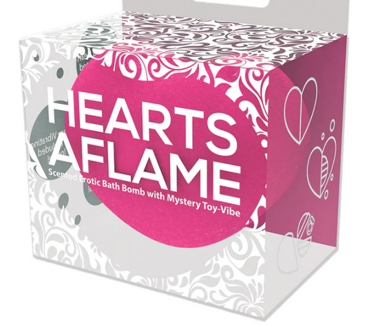 Hearts A Flame Erotic Lovers Bath Bomb w/ Vibe Inside