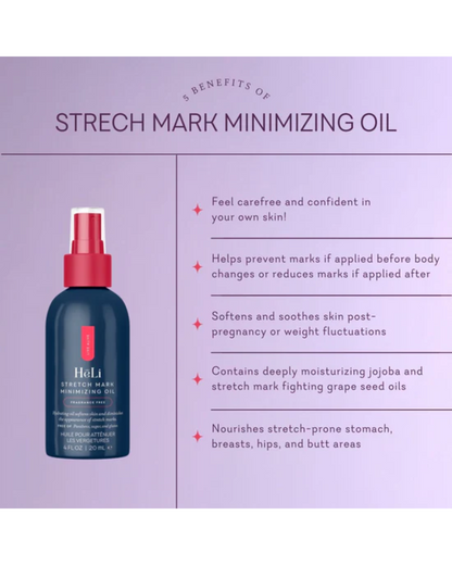 HēLi - Stretch Mark Minimizing Oil - Final Sale