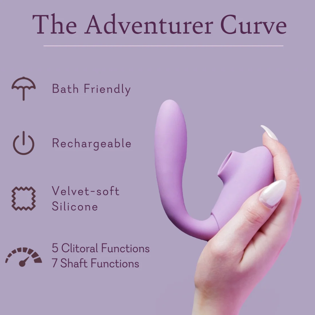 *PRE-ORDER* The Adventurer Curve Air Pressure Dual Action Vibrator