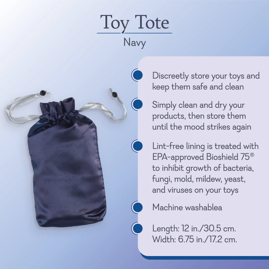 Toy Tote - Navy Toy Storage Bag