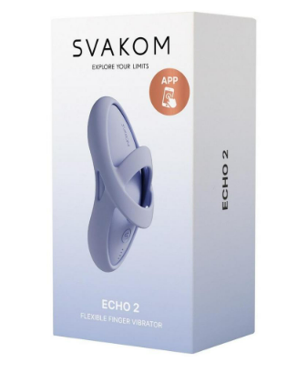 Echo 2 App Compatible Rechargeable Silicone Heated Finger Vibrator